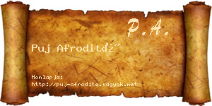 Puj Afrodité névjegykártya